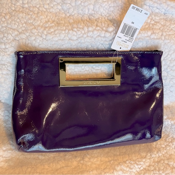 NWT Michael Kors Purple Berkley Clutch - Picture 11 of 13